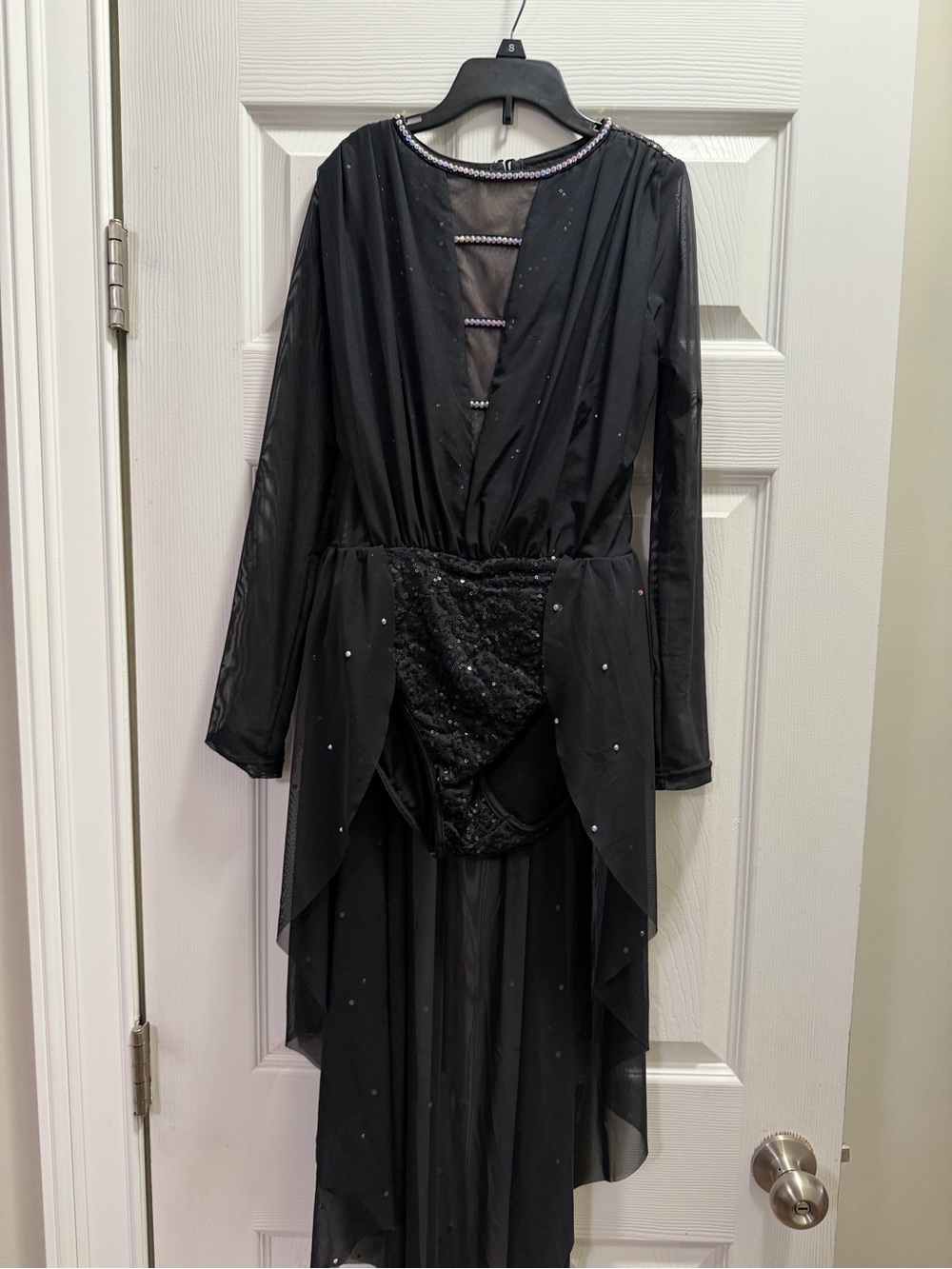 Weissman Black Long Sleeve dance Dress child large
